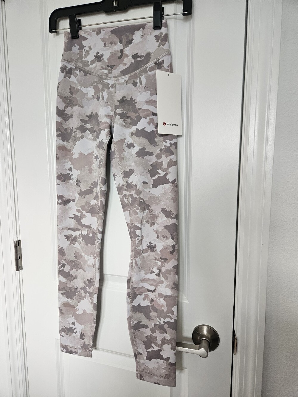 NWT Lululemon Wunder Under SmoothCover HR 25" Thawed Camo Warm Ash Grey SZ 2